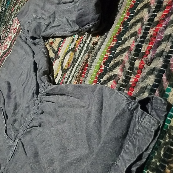 Distressed light weight button up - Picture 4 of 7